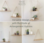 Load image into Gallery viewer, Wooden Rope Swing Shelves (2pc)
