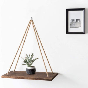 Wooden Rope Swing Shelves (2pc)